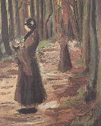 Vincent Van Gogh Tow Women in the Woods (nn04) oil painting picture wholesale